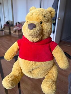 Classic Super Soft Winnie the Pooh Plush Toy - Yellow with Red Shirt, 15”